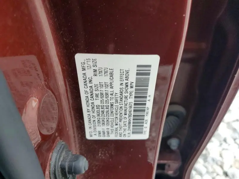 2016 HONDA CR-V EXL  