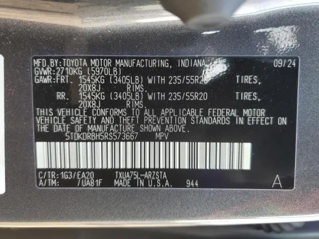 2024 TOYOTA HIGHLANDER LE  