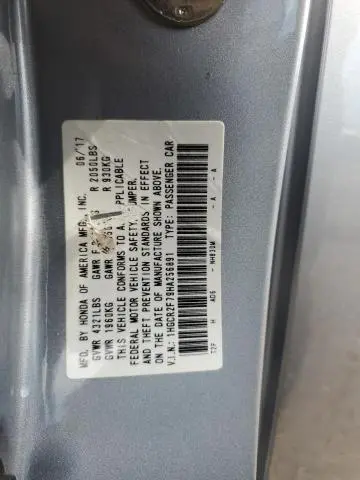 2017 HONDA ACCORD EX  