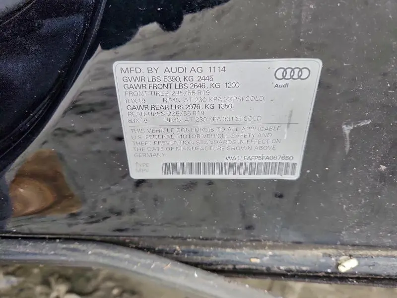 2015 AUDI Q5 PREMIUM PLUS  