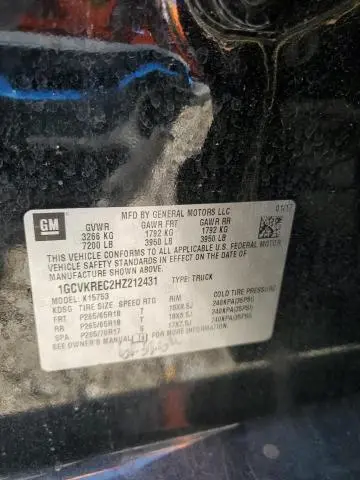 2017 CHEVROLET SILVERADO K1500 LT  
