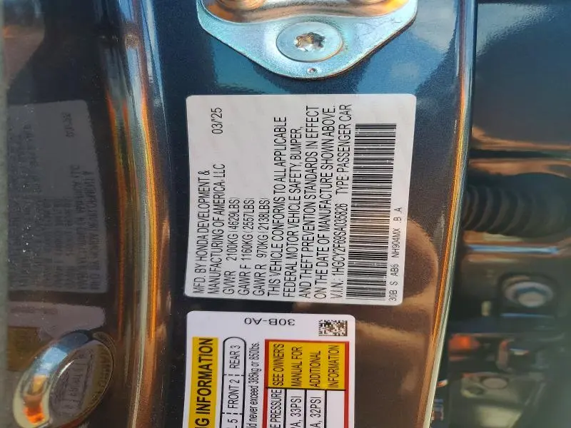 2025 HONDA ACCORD HYBRID EXL  