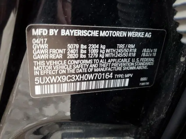 2017 BMW X3 XDRIVE28I  