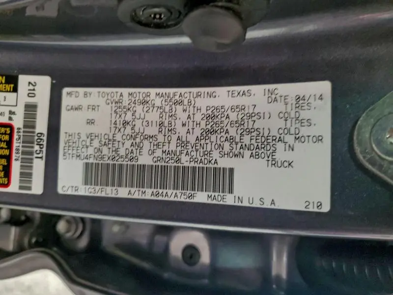 2014 TOYOTA TACOMA DOUBLE CAB LONG BED  