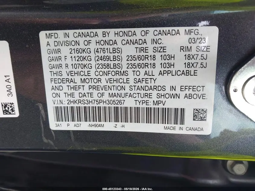 2023 HONDA CR-V EX-L 2WD