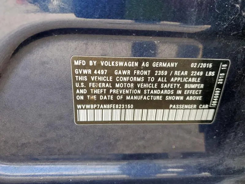 2015 VOLKSWAGEN CC SPORT  