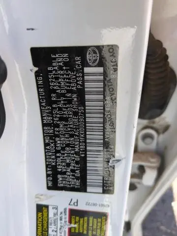 2013 TOYOTA CAMRY HYBRID  