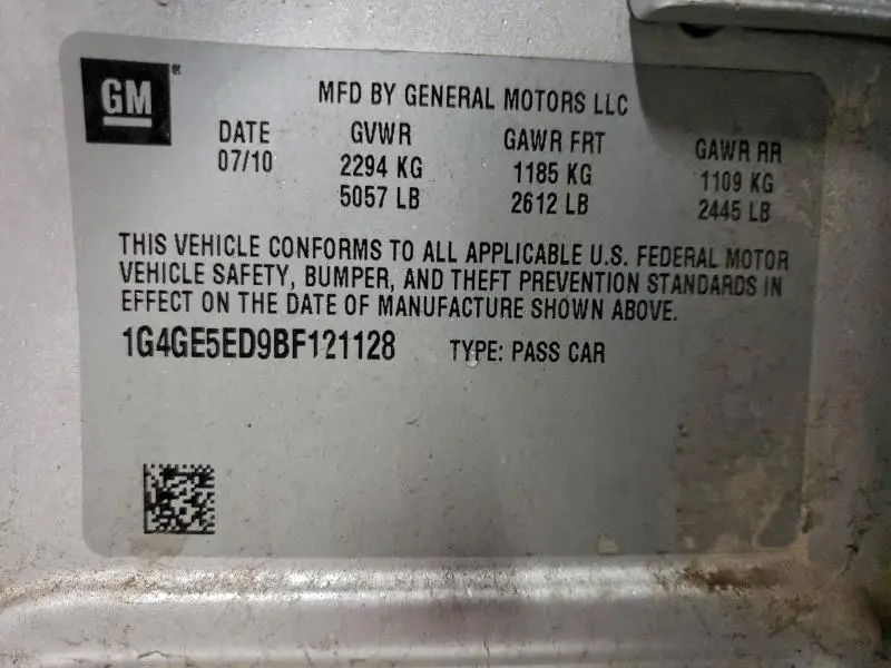 2011 BUICK LACROSSE CXS  