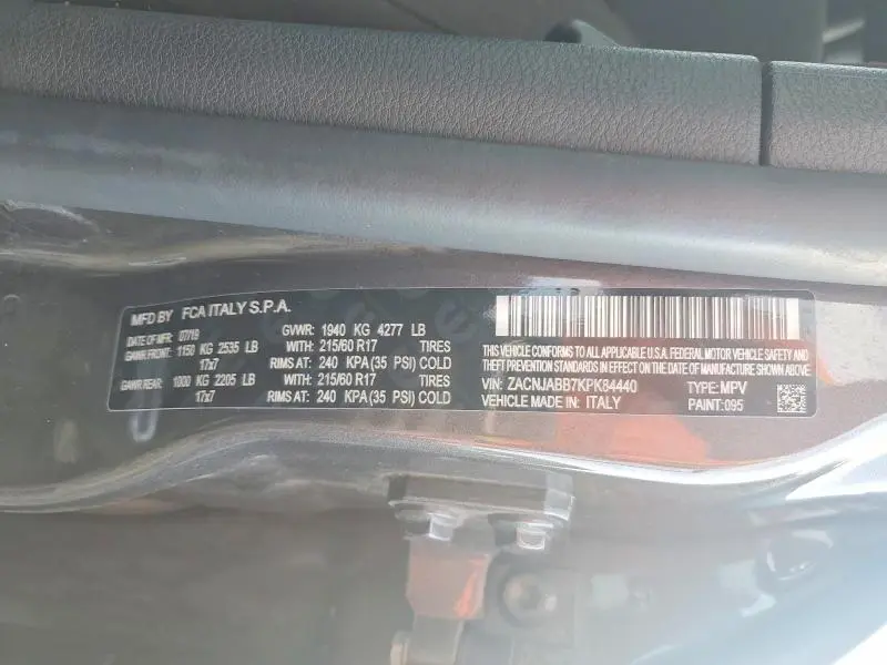 2019 JEEP RENEGADE LATITUDE  