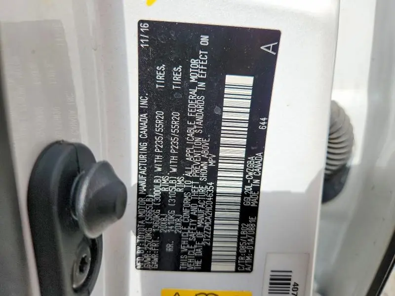 2017 LEXUS RX 350 BASE  