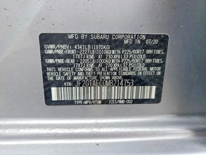 2021 SUBARU CROSSTREK PREMIUM  