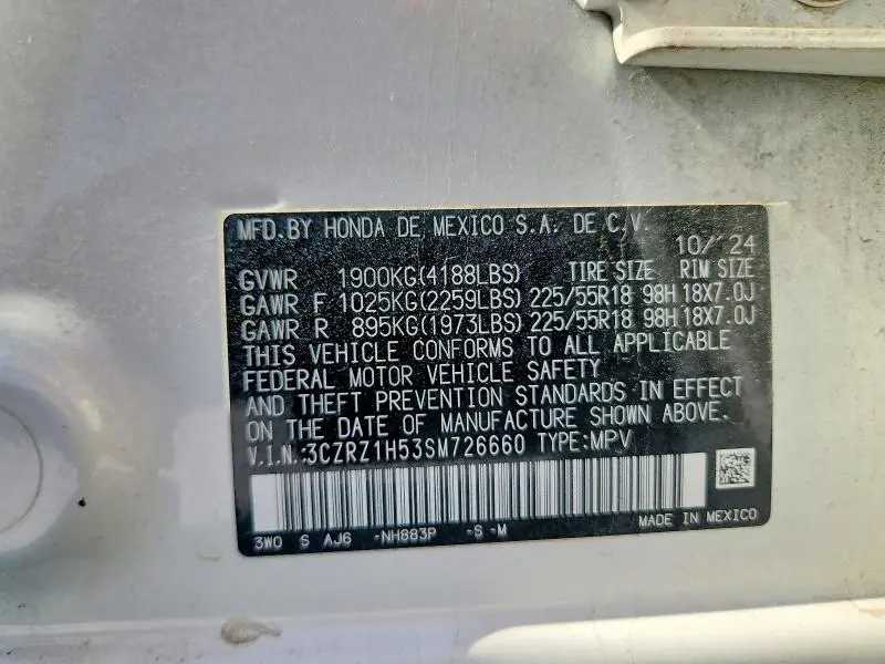 2025 HONDA HR-V SPORT  