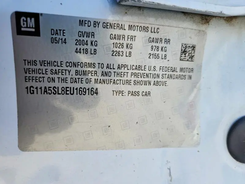2014 CHEVROLET MALIBU LS  