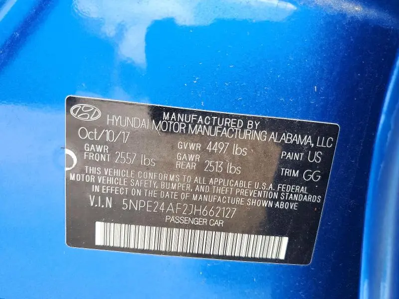 2018 HYUNDAI SONATA SE  