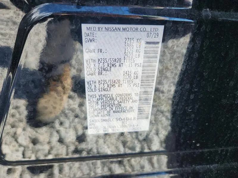 2020 INFINITI QX60 LUXE  