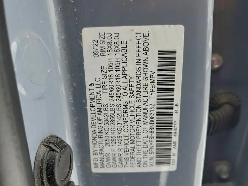 2022 HONDA PILOT TRAILSPORT  