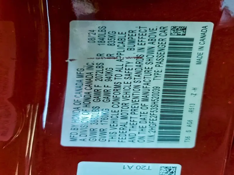 2025 HONDA CIVIC SPORT  