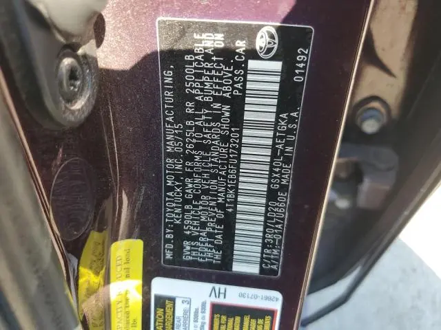 2015 TOYOTA AVALON XLE  