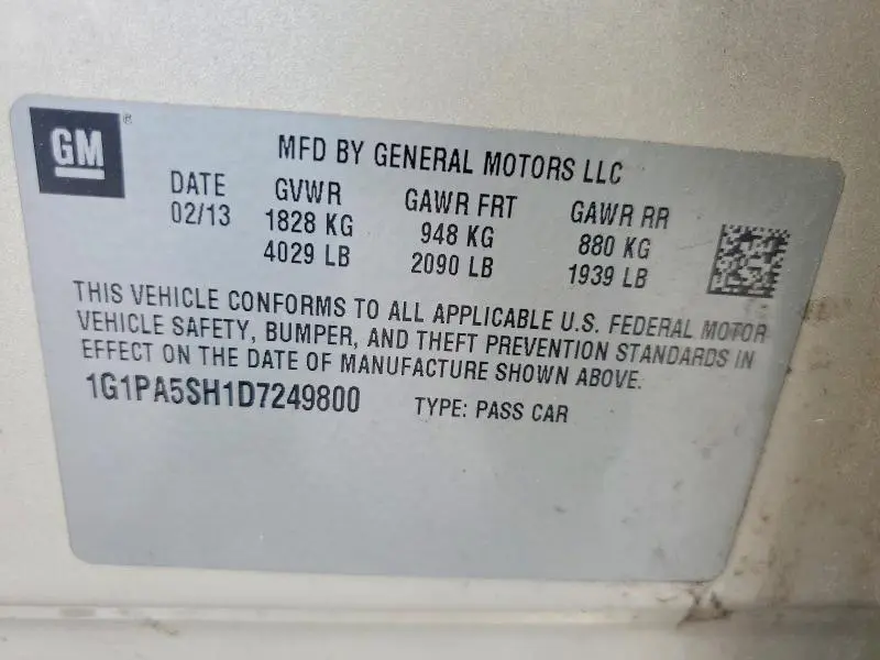 2013 CHEVROLET CRUZE LS  