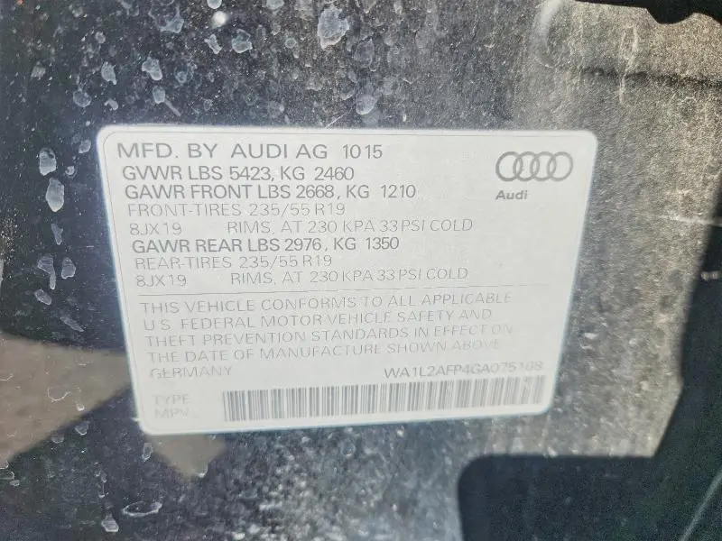 2016 AUDI Q5 PREMIUM PLUS  