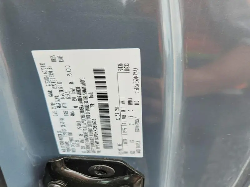 2019 FORD F150   