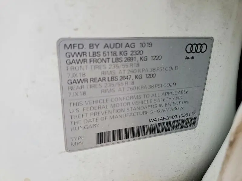 2020 AUDI Q3 PREMIUM  