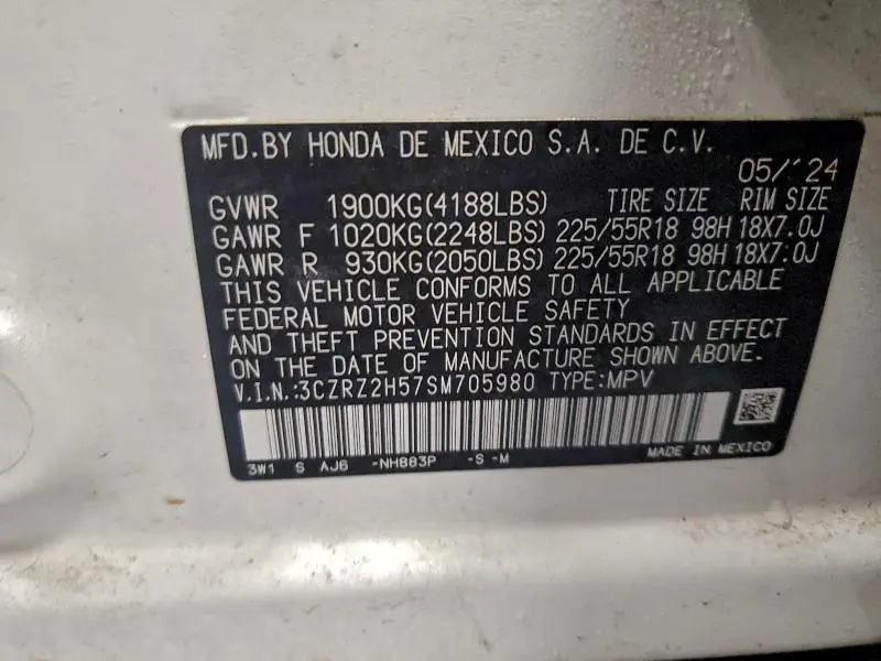 2025 HONDA HR-V SPORT  