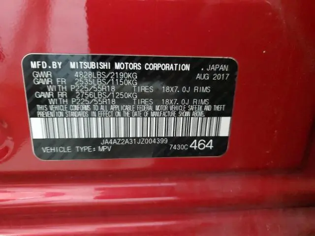2018 MITSUBISHI OUTLANDER ES  