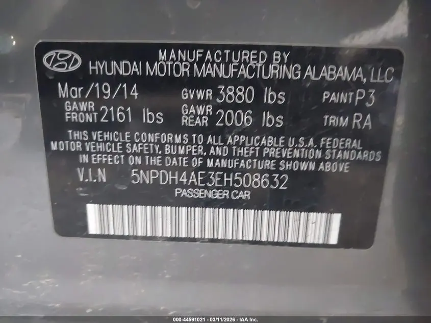 2014 HYUNDAI ELANTRA SE