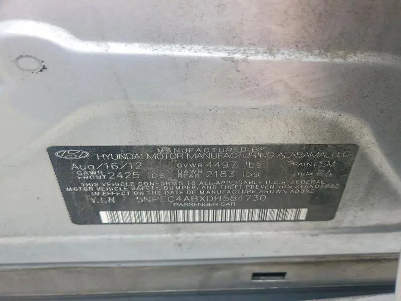 2013 HYUNDAI SONATA LIMITED 2.0T  