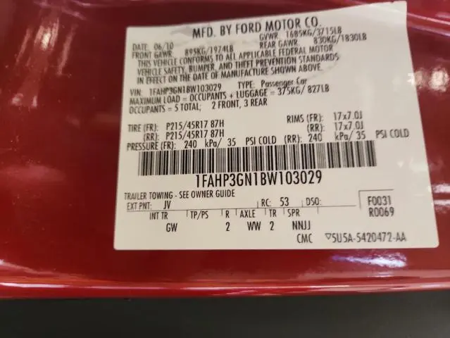 2011 FORD FOCUS SES  
