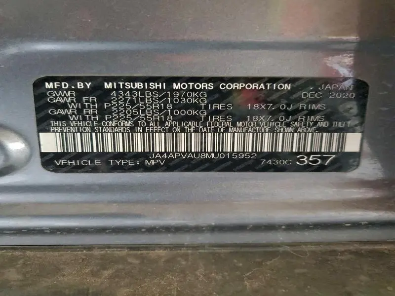 2021 MITSUBISHI OUTLANDER SPORT SE  