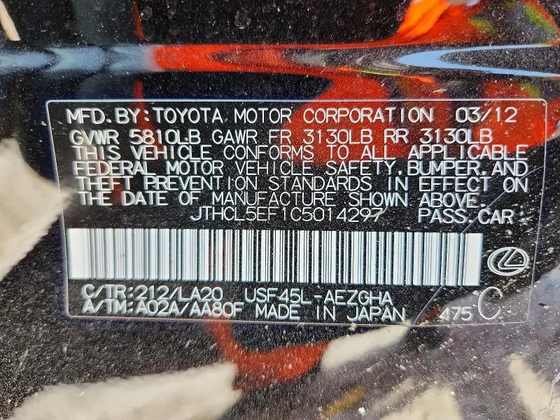 2012 LEXUS LS 460 BASE  