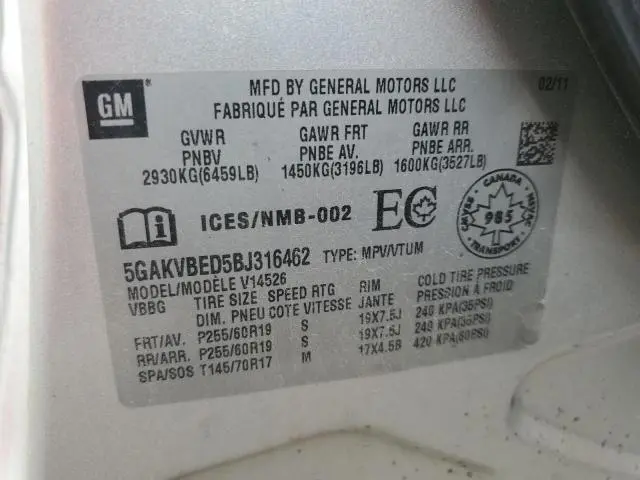 2011 BUICK ENCLAVE CXL  