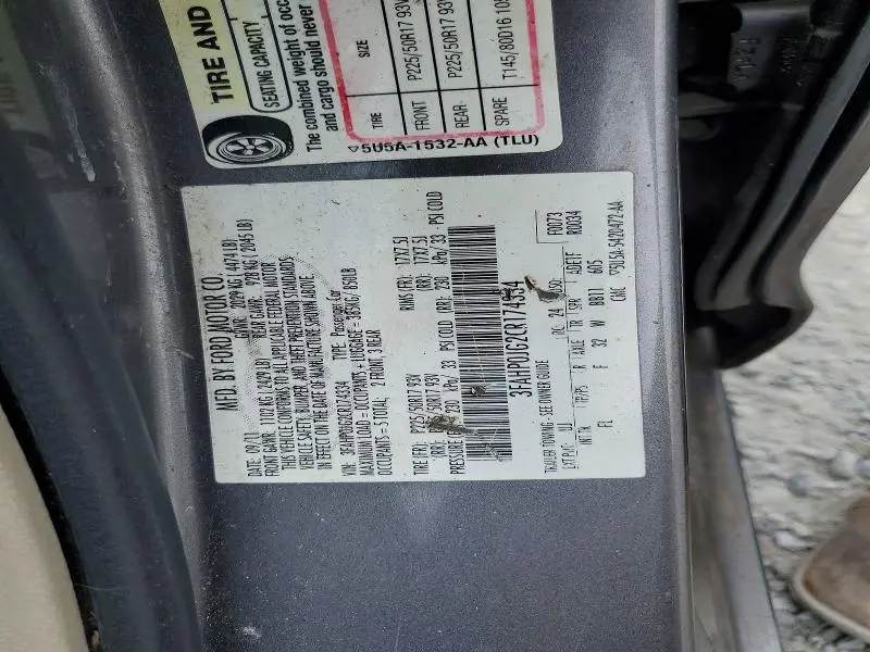2012 FORD FUSION SEL  