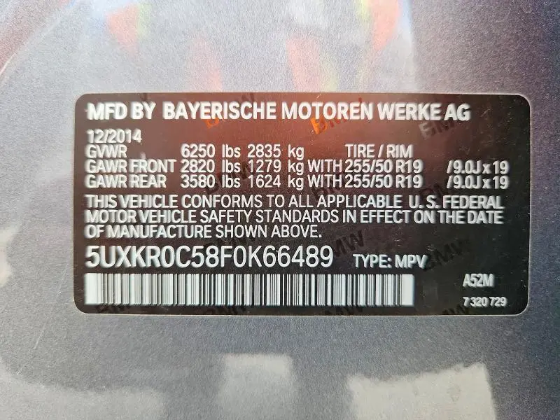 2015 BMW X5 XDRIVE35I  
