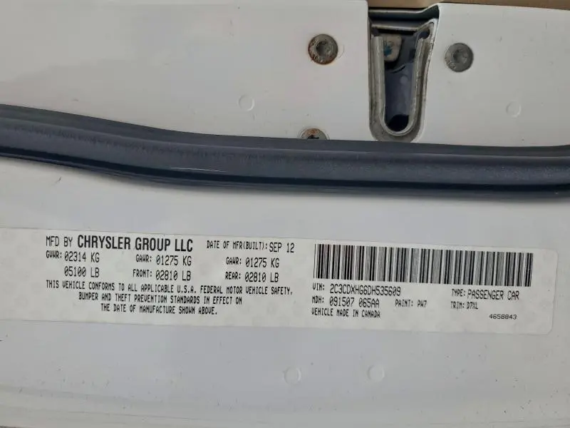 2013 DODGE CHARGER SXT  