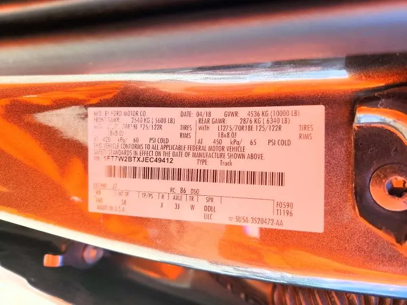 2018 FORD F250 SUPER DUTY  