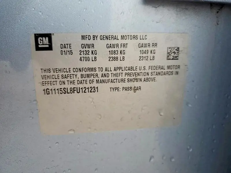 2015 CHEVROLET IMPALA LT  