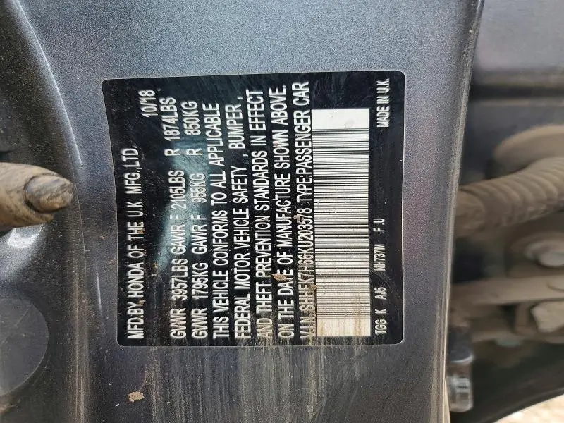 2019 HONDA CIVIC EX  