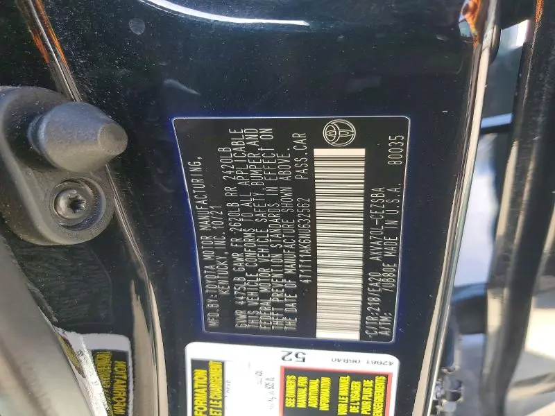 2022 TOYOTA CAMRY SE  