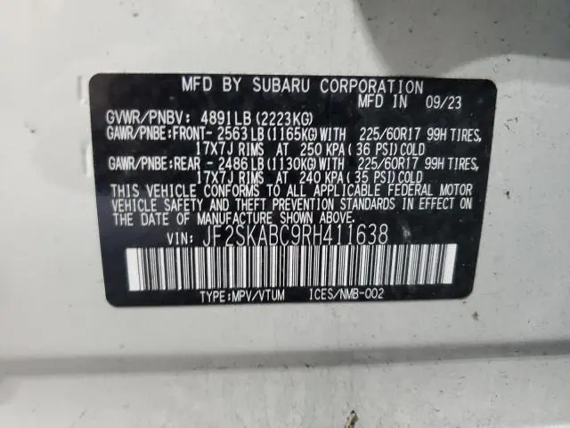 2024 SUBARU FORESTER   