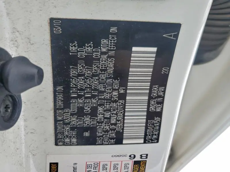 2010 TOYOTA 4RUNNER SR5  