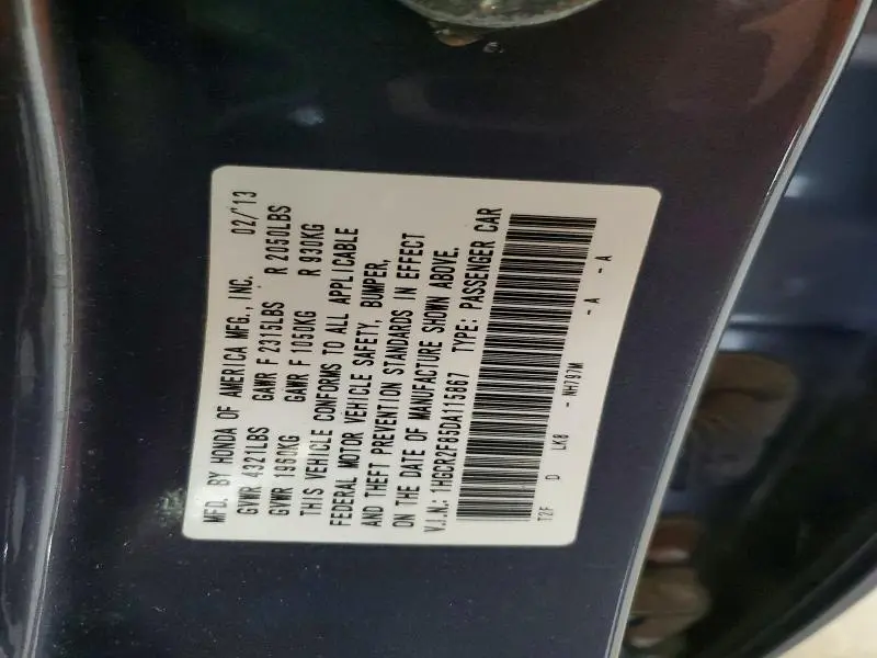 2013 HONDA ACCORD EXL  