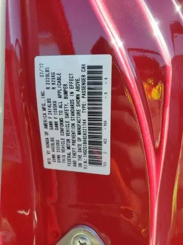2012 HONDA ACCORD EXL