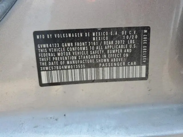 2021 VOLKSWAGEN JETTA S  