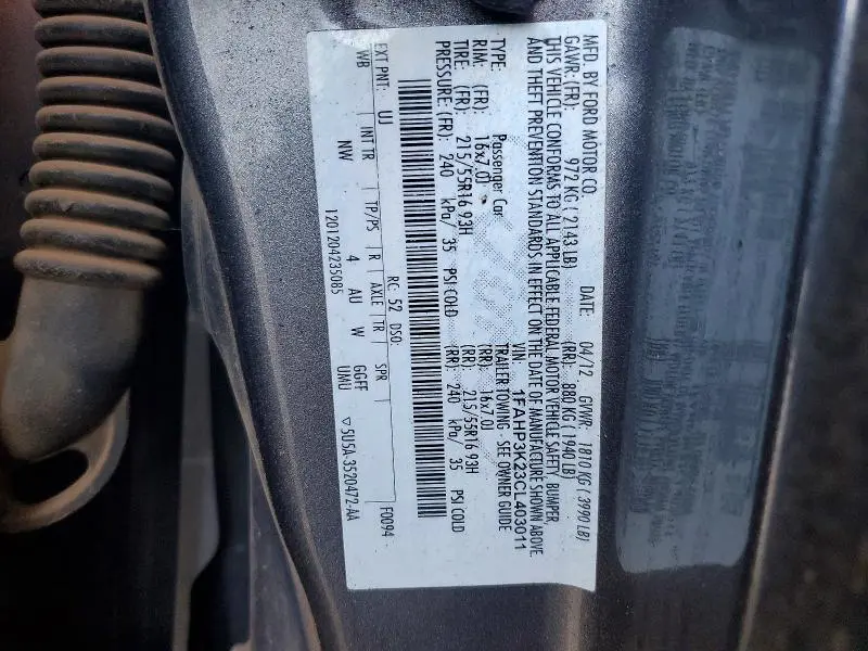 2012 FORD FOCUS SE  
