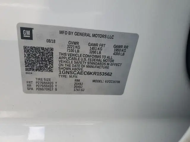 2019 CHEVROLET TAHOE C1500 LS  