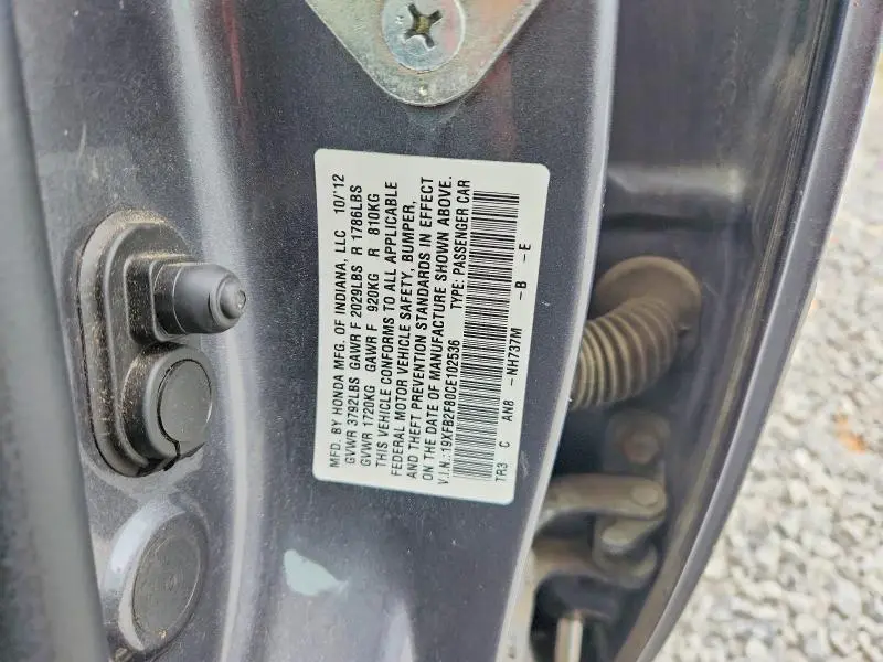 2012 HONDA CIVIC EX  