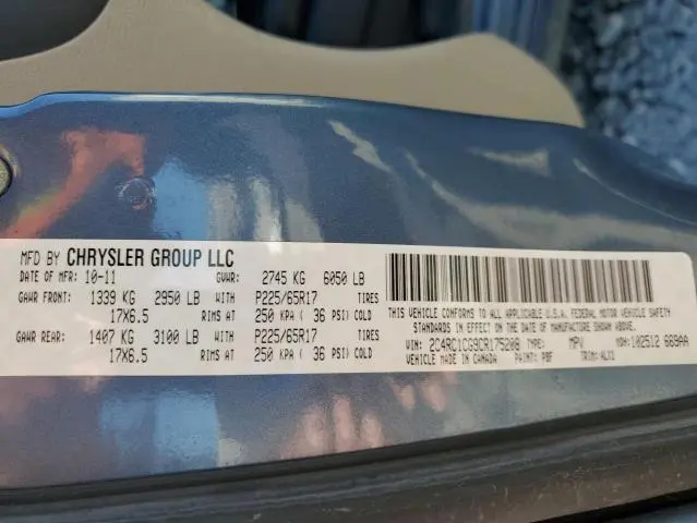 2012 CHRYSLER TOWN & COUNTRY TOURING L  